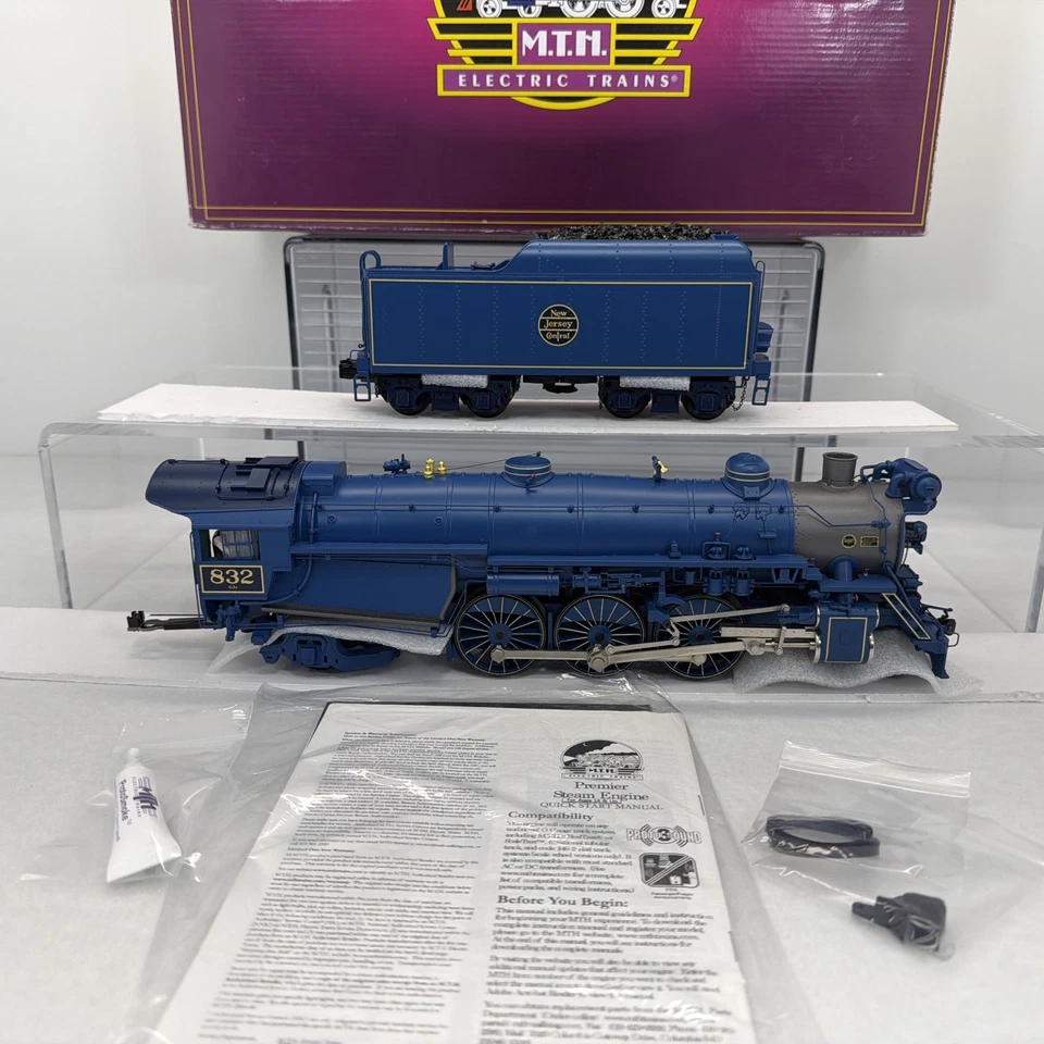 MTH Premier 20-3461-1 Jersey Central Blue Comet 4-6-2 P47 Baldwin PS.3 O New 832 - Image 2 of 4