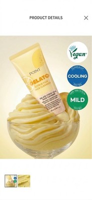 FedEx:(5Pack)POINT Gelato Yuzu Pack Cleanser 100ml Vitamin C Brightening New