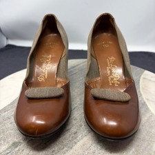 Vintage De Liso Debs Designed by Palter DeLiso Brown Pumps Heels Womens 7B