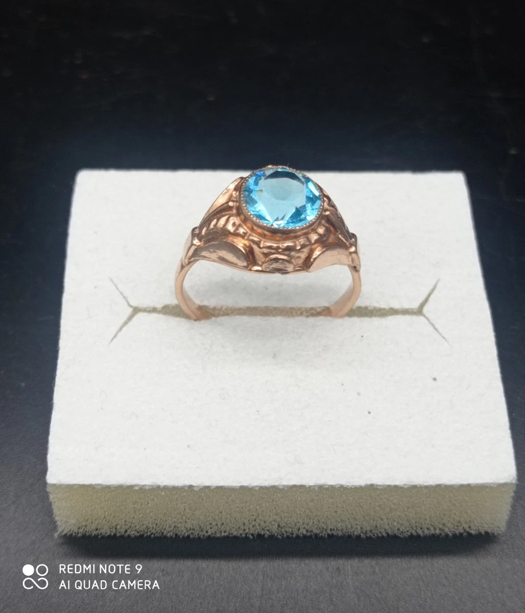 Bague vintage plaquée or ancienne taille 59 rétro bijou d'occasion collection - Montres & Bijoux