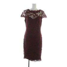 TADASHI SHOJI Middle One Piece Dress Lace Logo 4 L Red Used 923f2d29a14b5803ade2