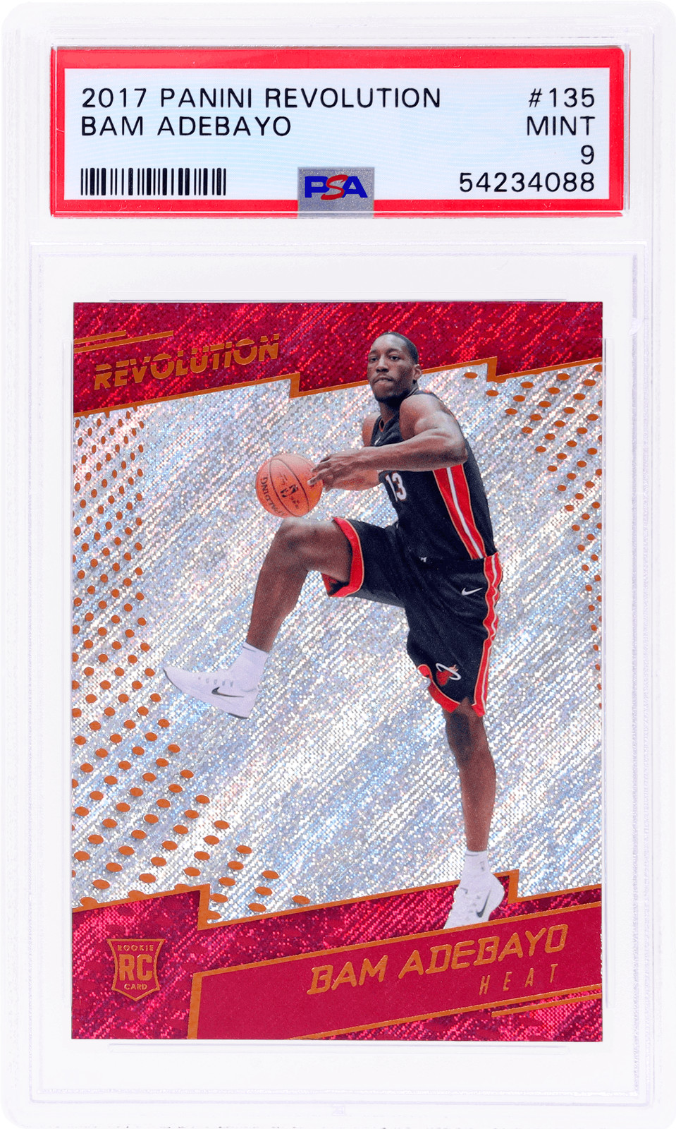 2017 Panini Revolution Bam Adebayo #135 PSA 9 Rookie RC