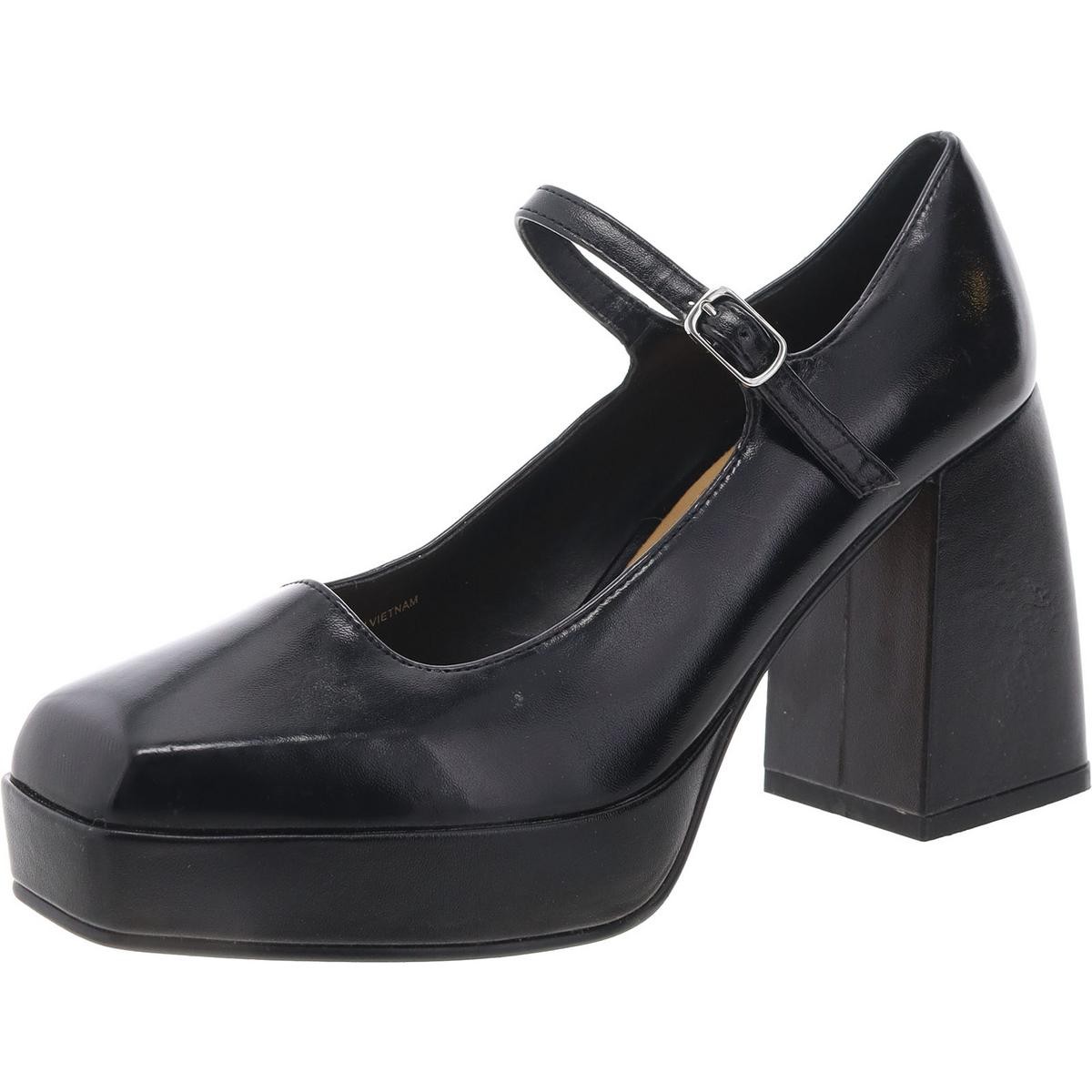 Lisa Vicky/ женские черные туфли на каблуке Mary Jane на платформе 7 средних размеров (B, M) BHFO 6466