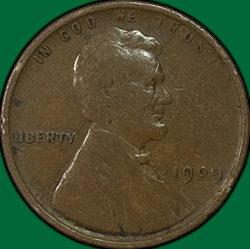 1909-VDB Lincoln Wheat Cent Very Fine VF Coin #37512