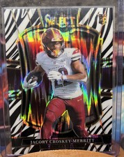 2025 Panini Select Zebra Jacory Croskey Merritt - Case Hit SSP - Premier Level