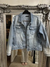 Papaya Matalan Women’s Light Wash Blue Denim Stretch Jacket Size 16