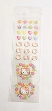 Vtg Sanrio Stickers Hello Kitty NIP flowers hearts 1997 Japan transparent 