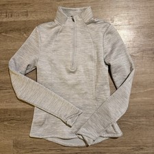 Spyder 1/4 Zip Fleece Lined Gray Women  s Small Active Zippered Pockets