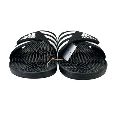 adidas Adissage Slide - Black/White, US 13 for sale online  display picture 2