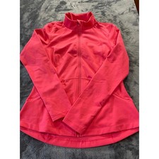 Spyder Full Zip Performance Yoga Jacket Coral Pink Thumbholes Mesh Size M