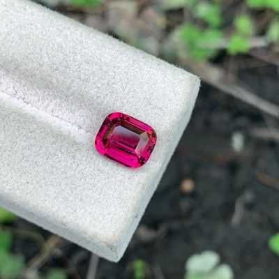 Certified Natural Purple Rhodolite Garnet SI 3.42 Ct Cushion Cut Loose Gemstone