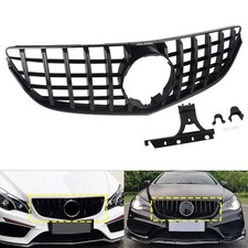 Schwarz Kühlergrill Sport Grill Frontgrill GT Stil für Mercedes E Cabriolet A207