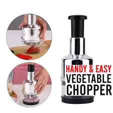 Manual Hand Press Garlic Onion Chopper Vegetable Food Chopper Processor Dicer