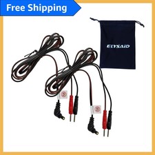 Universal 2mm Electrode Lead Wires for TENS Machines - 2-Pack with Accessories