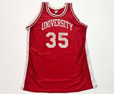Vintage Rawlings University #35 Basketball Jersey Sz 46 Red USA Screened