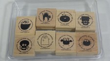 Stampin' Up Batty for You Halloween Wood Mount Rubber Stamp Set