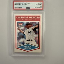 2004 Fleer Platinum Mariano Rivera Unsung Heroes #173 HOF PSA 10 Yankees