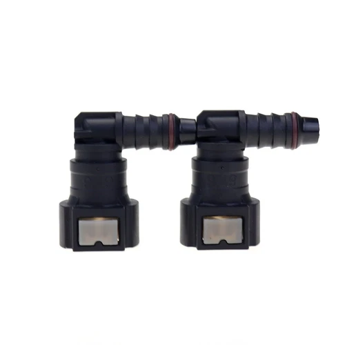 9.49mm SAE 5/16 Elbow 90 Degree Nylon Fuel Line Quick Connect Release Hose - Bild 6 von 11