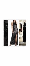 Beautiful Prom/ Wedding long gown dress Black Sequin Halter Neck brand Lulu’s XS