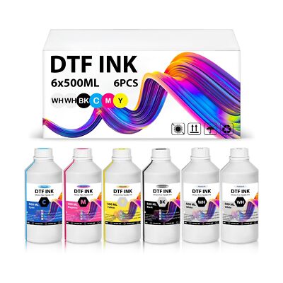 DTF Ink 3000ML DTF Transfer Ink for PET Film, Premium Pigment Ink Refill for ...