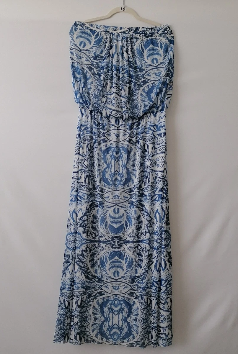 Robe sans manches imprimé géométrique BLEU 0 pour femme FEMME