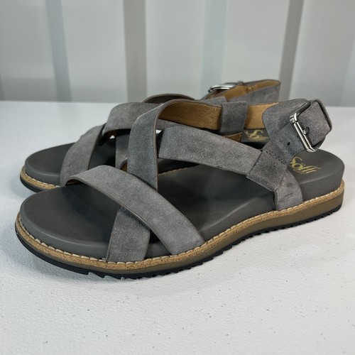 Neu mit Karton Sofft Fairbrook Damen-Sandalen flache Schuhe stahlgrau Größe 7,5 - Bild 1 von 11