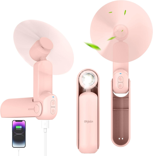 4 in 1 Portable Handheld Fan,Personal Foldable Pocket Fan with Power Bank, US...