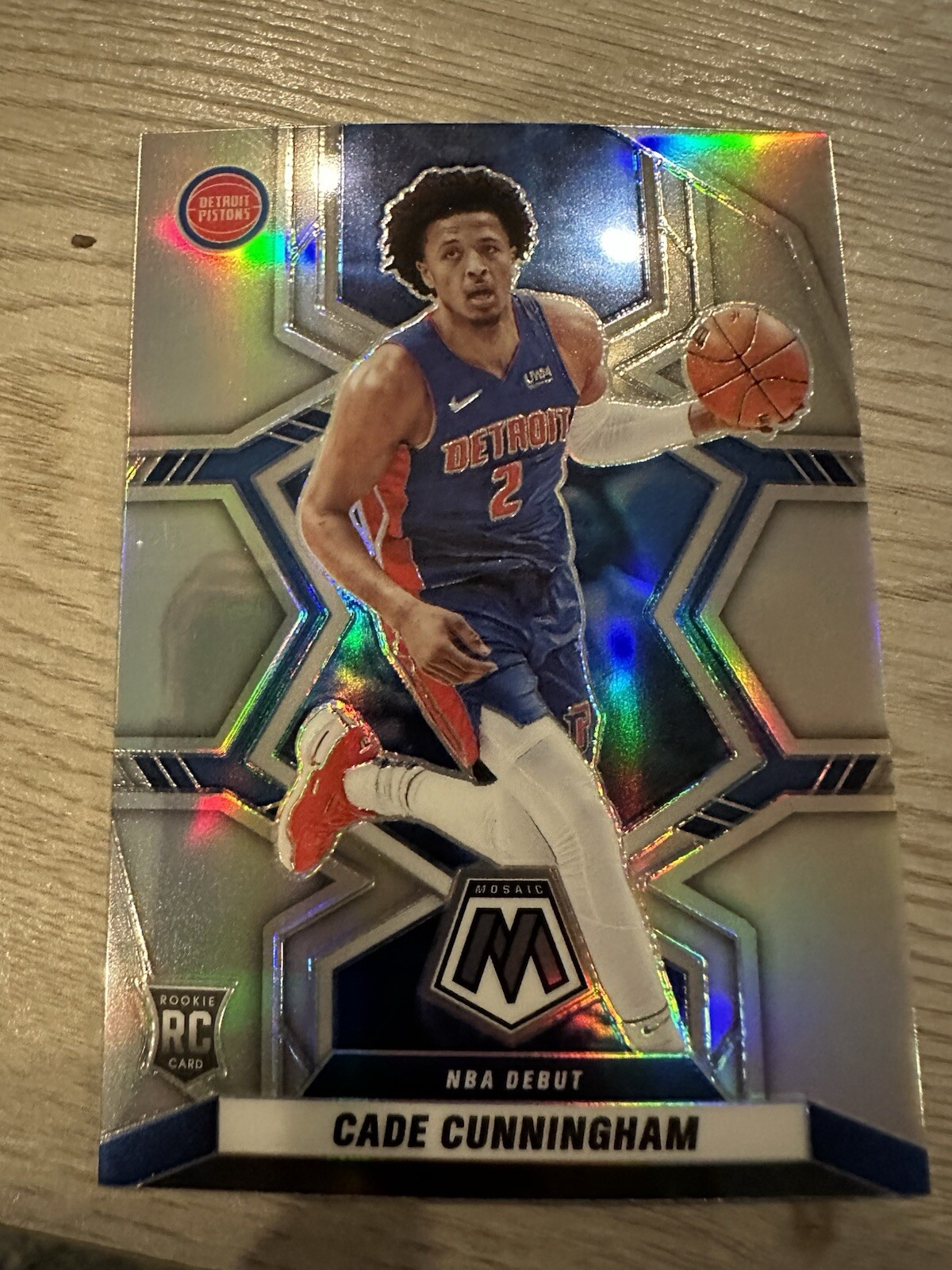 Cade Cunningham 2021-22 Panini Mosaic Silver Prizm NBA Rookie RC 261 Pistons
