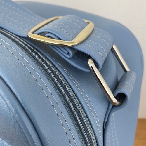 Vintage Samsonite Silhouette Carry On Overnight Travel Bag Blue Adjustable Strap - Picture 9 of 11