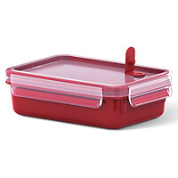 EMSA 517772 CLIP & MICRO Microwave Tin 0 8L Red Transparent Polypropylene ~D~