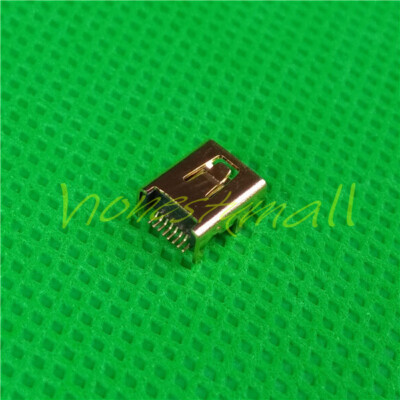 5PCS Mini USB 8Pin Buchse Dip Buchse Connector Vertikal Beine Gold Neu