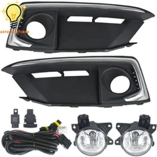 Front Bumper Fog Lights Lamps w/Cover kits For 2019-2020 Honda Civic Coupe/Sedan