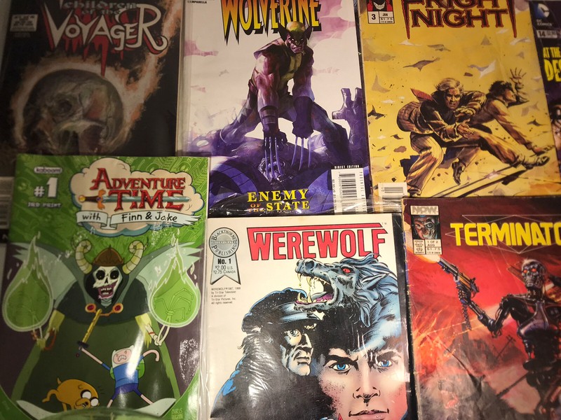 Lot Of 7 Random Old Marvel DC and NOW Comic Books Wolverine Huntress Terminator