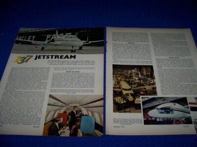 1967 HANDLEY PAGE JETSTREAM ''137HP'' ..HISTORY/PHOTOS/S[ECS/3-VIEWS (142Z)