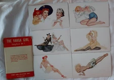 THE VARGA GIRL Esky-Card Set #1 * 6 Pinup Postcards Vargas Esquire 1940-1942