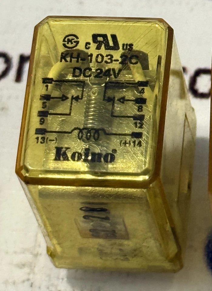 Koino KH-103-2C DC24V General Purpose Mini Power Relay KH1032C DPDT 10A Foto 3 de 4