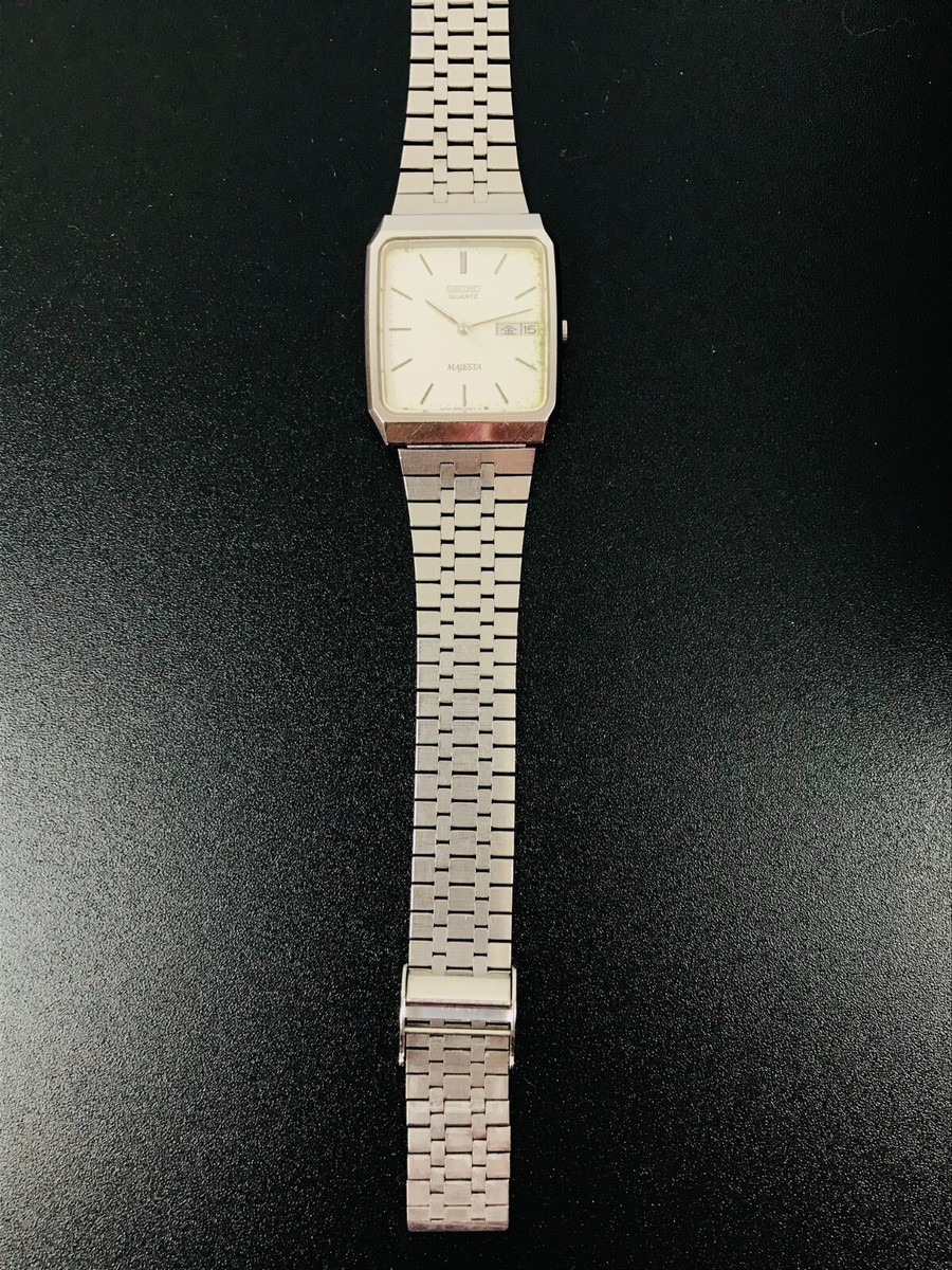 SEIKO WATCH MAJESTA 9063-5020 QUARTZ SILVER DAY DATE KANJI Dial