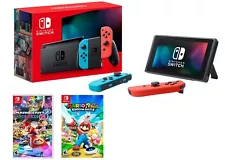 🔥 NEW Nintendo Switch Console Plus MarioKart 8 + Mario Rabbids