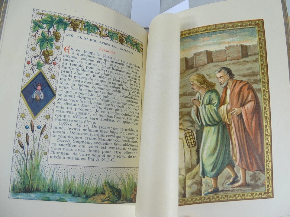 1879 Fine Binding French Missal Catholic Prayer Book Chromolithographs - Image 4 of 4