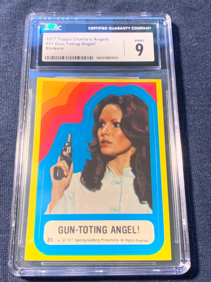 Topps Charlie’s Angels #31 ‘Gun-Toting Angel’ Jaclyn Smith CGC 9 Mint Top Pop - Image 4 of 4