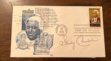 BLACK HISTORY BENJAMIN BANNEKER FIRST DAY ISSUE AUTOGRAPHED BY SHIRLEY CHISHOLM
