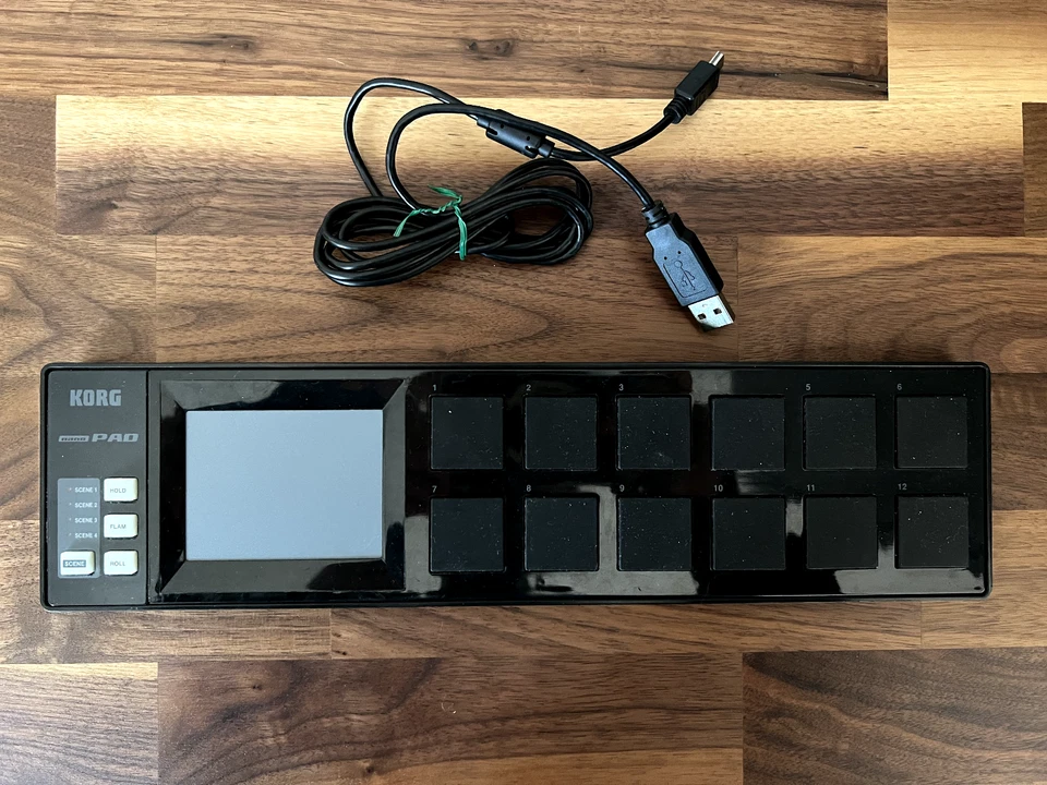 ✅🚚 Controller USB Korg nanoPAD Nero MIDI Windows Mac Drumpad Ableton - Immagine 2 di 2