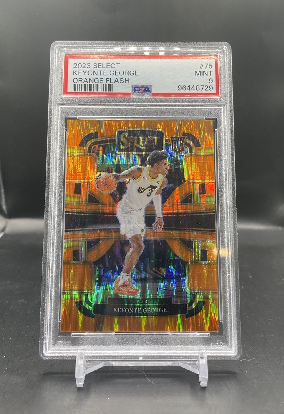 2023-24 Select - Concourse Orange Flash Prizm - Keyonte George (RC) - PSA 9