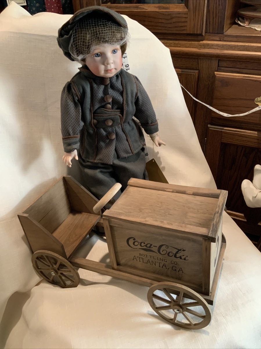 NEW Franklin Mint Coca Cola KIRBY Doll Porcelain *Soap Box Race