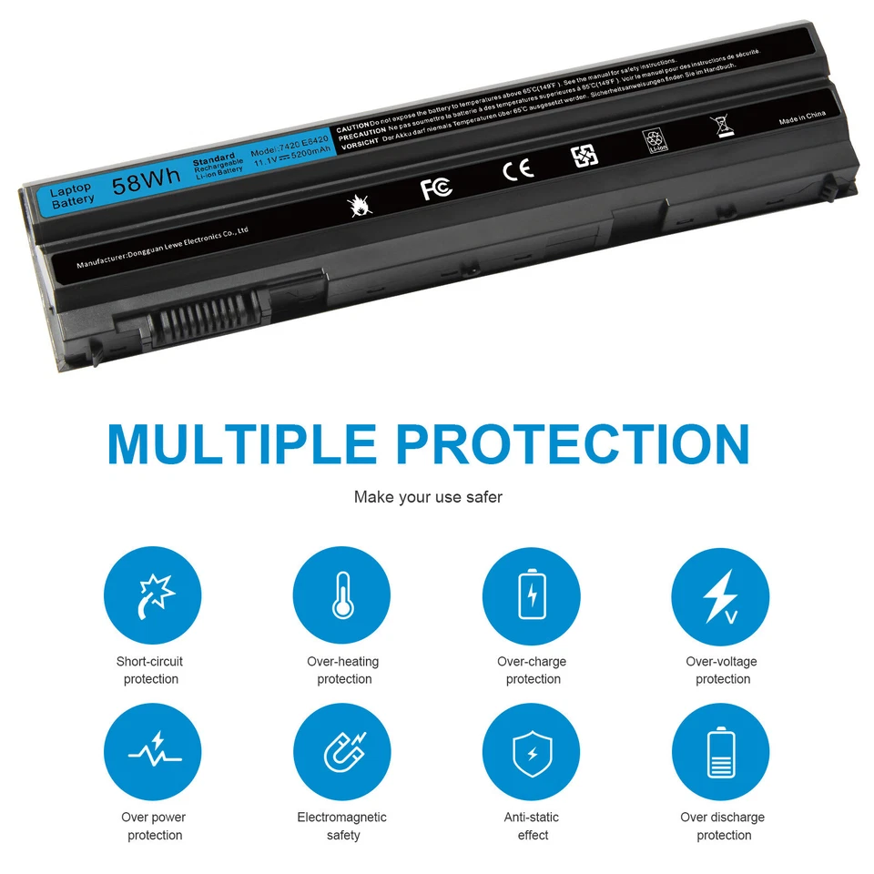 Battery For Dell Latitude E6440 E6430 E6420 E6520 E6540 E5430 E5420 TVMVN T54FJ - Image 2 of 4