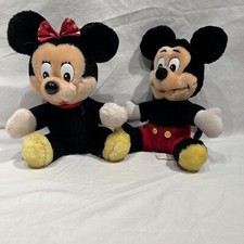 WALT DISNEY PRODUCTIONS VINTAGE Disneyland PLUSH MINNIE And Mickey MOUSE Lot 2