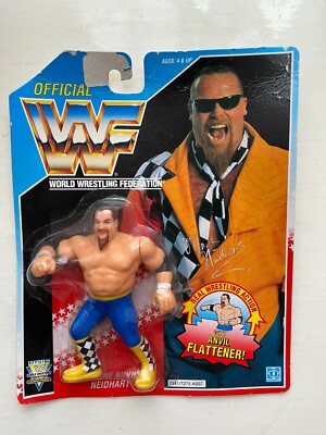 BOXED VINTAGE WWE JIM NEIDHART ANVIL HASBRO WRESTLING ACTION