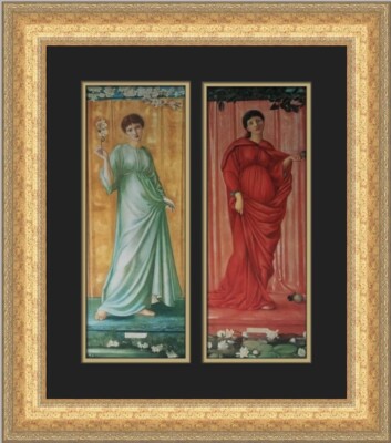 Edward Burne-Jones Spring and Autumn Custom Framed Print