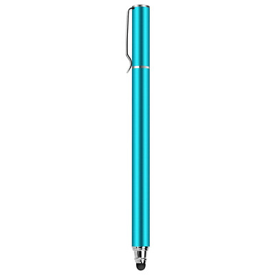 STYLUS TOUCH SCREEN PEN FIBER TIP ALUMINUM LIGHTWEIGHT BLUE for TABLETS