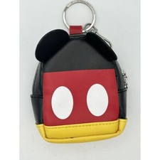 Disney Parks Mickey Mouse Bag Keychain Black Backpack 3" W x 1.5" D x 4.25" H